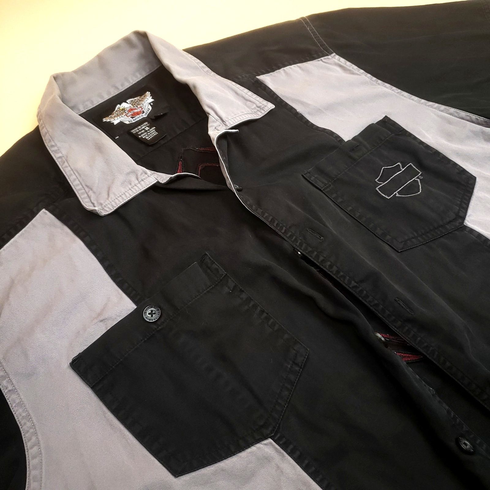 Harley Davidson Vintage y2k Harley Davidson Embroidered Button Up Shirt Logo Size US L / EU 52-54 / 3 - 6 Thumbnail