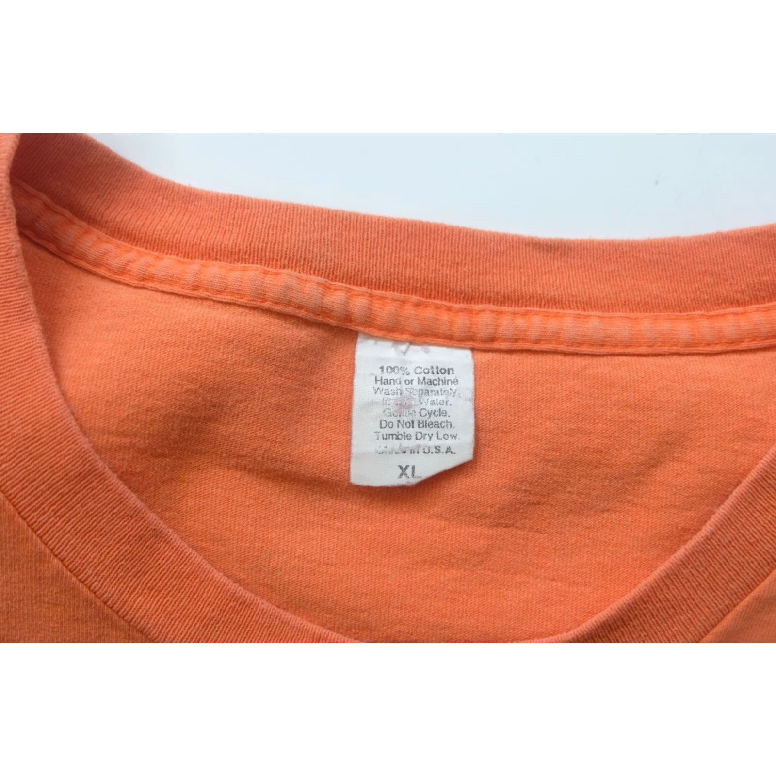 Vintage PLAYERZ 69 VTG 90s MADE IN USA ORANGE FADED BASEBALL SCRIPT T SHIRT MENs SZ XL Size US XL / EU 56 / 4 - 5 Thumbnail