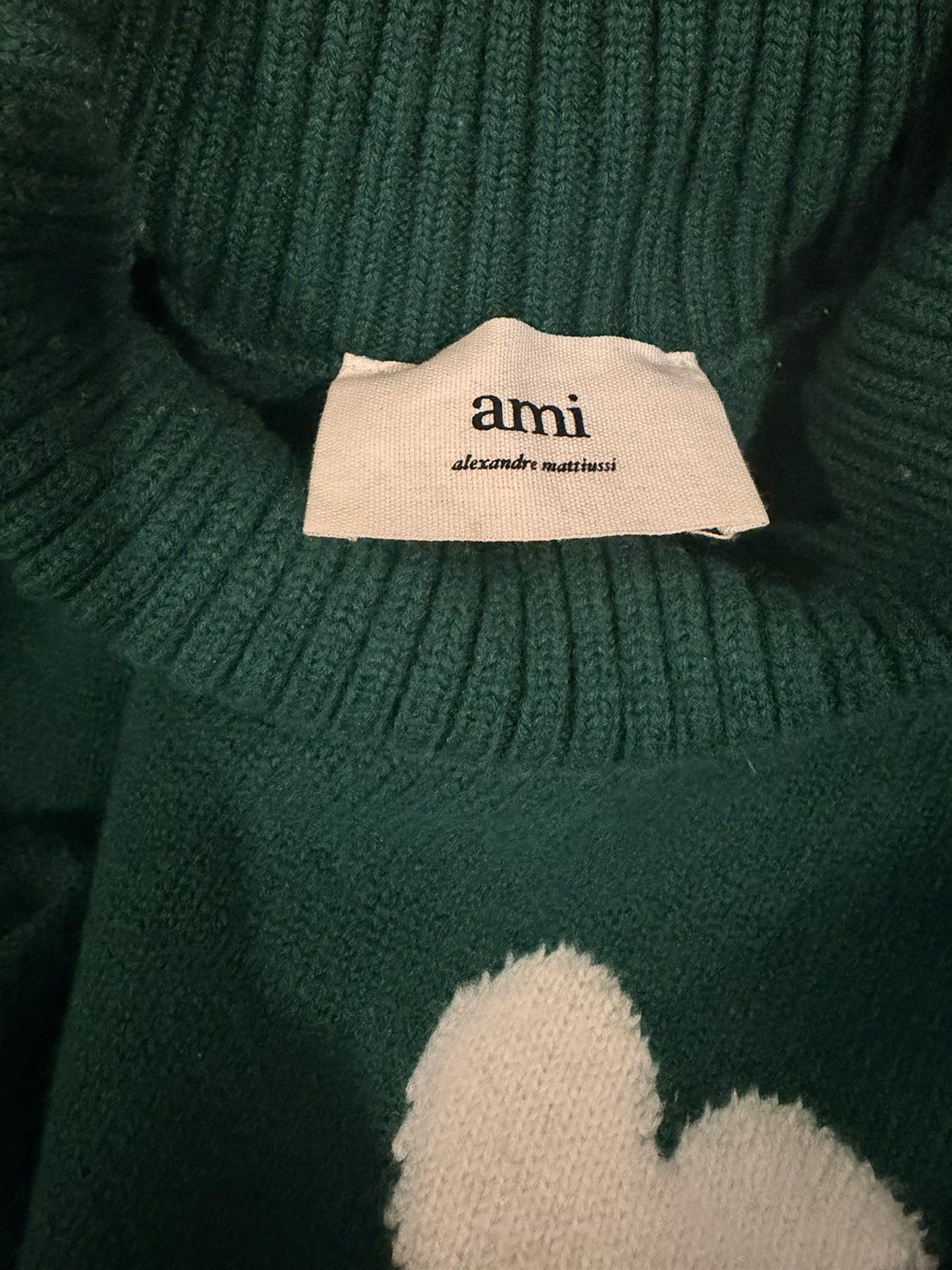 AMI Ami Alexandre Mattiussi Forest Green Wool Turtleneck Sweater Size US M / EU 48-50 / 2 - 3 Thumbnail