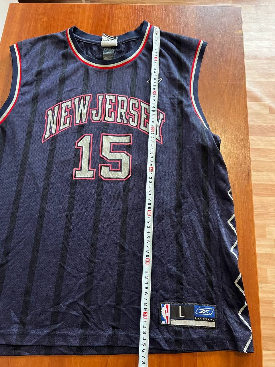 NBA VINTAGE NEW JERSEY NETS #15 CARTER REEBOK BASKETBALL JERSEY Size US L / EU 52-54 / 3 - 22 Thumbnail