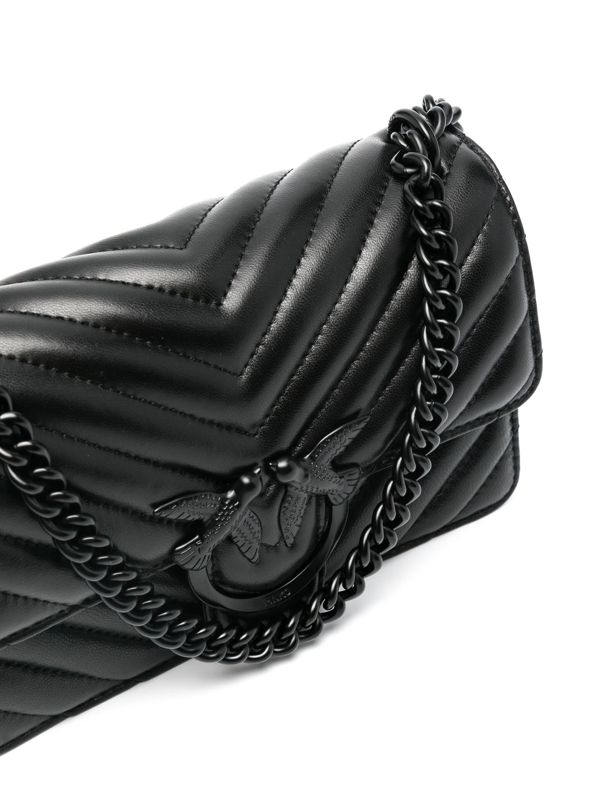 Pinko o1s22i1n0824 Size: OS / Chevron Mini Love Bag in Black Size ONE SIZE - 3 Thumbnail