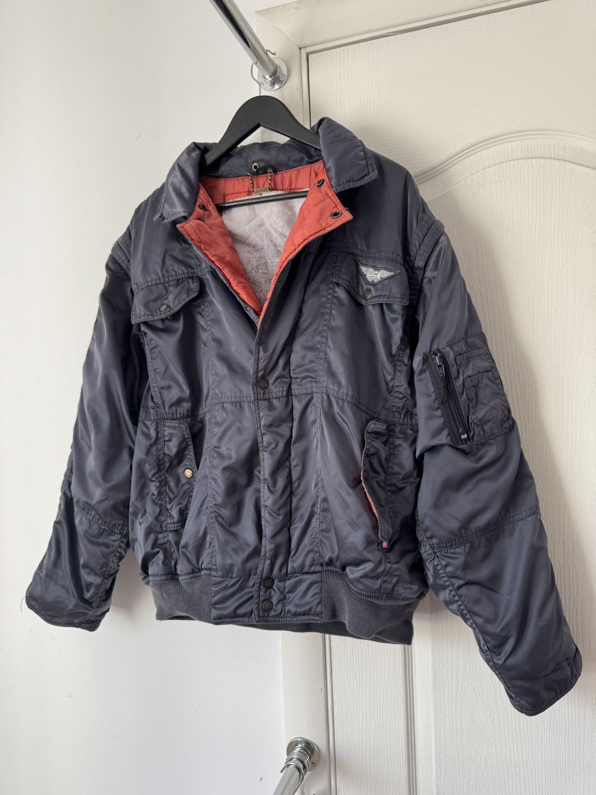 Vintage Vintage 90s Aviator Bomber Big Smith Jacket Size US L / EU 52-54 / 3 - 1 Thumbnail