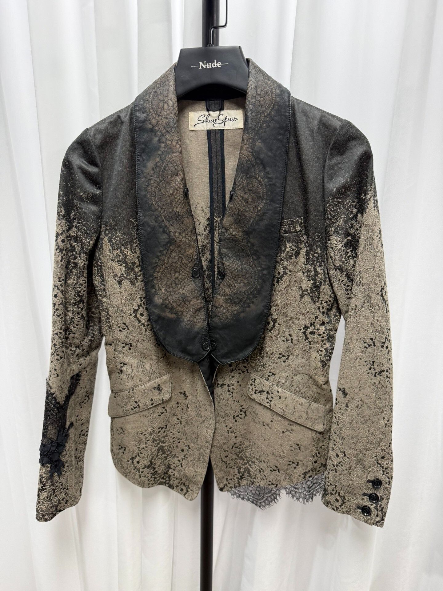 Vintage Victorian Vintage Lace Spliced Blazer Size M / US 6-8 / IT 42-44 - 1 Thumbnail