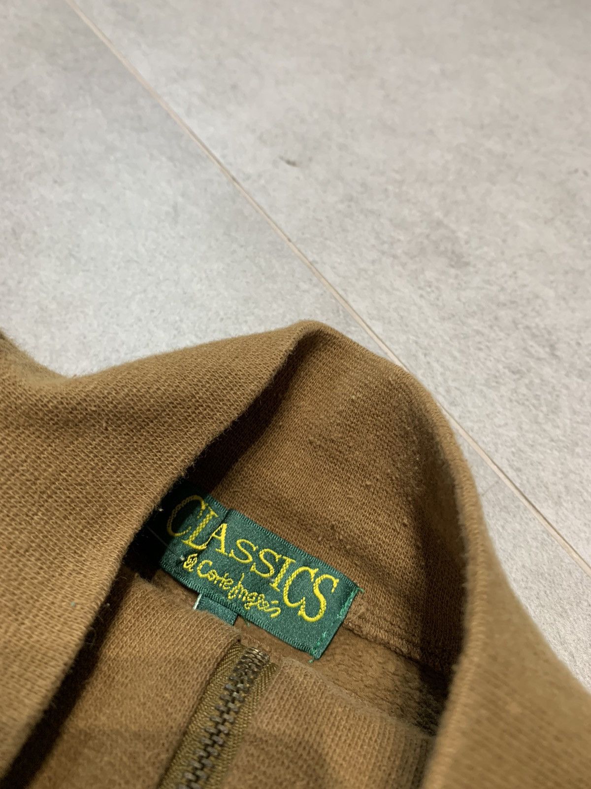 Designer × Vintage 1990 Vintage Brown Khaki Embroidered high neck Sweater Size US XL / EU 56 / 4 - 3 Thumbnail