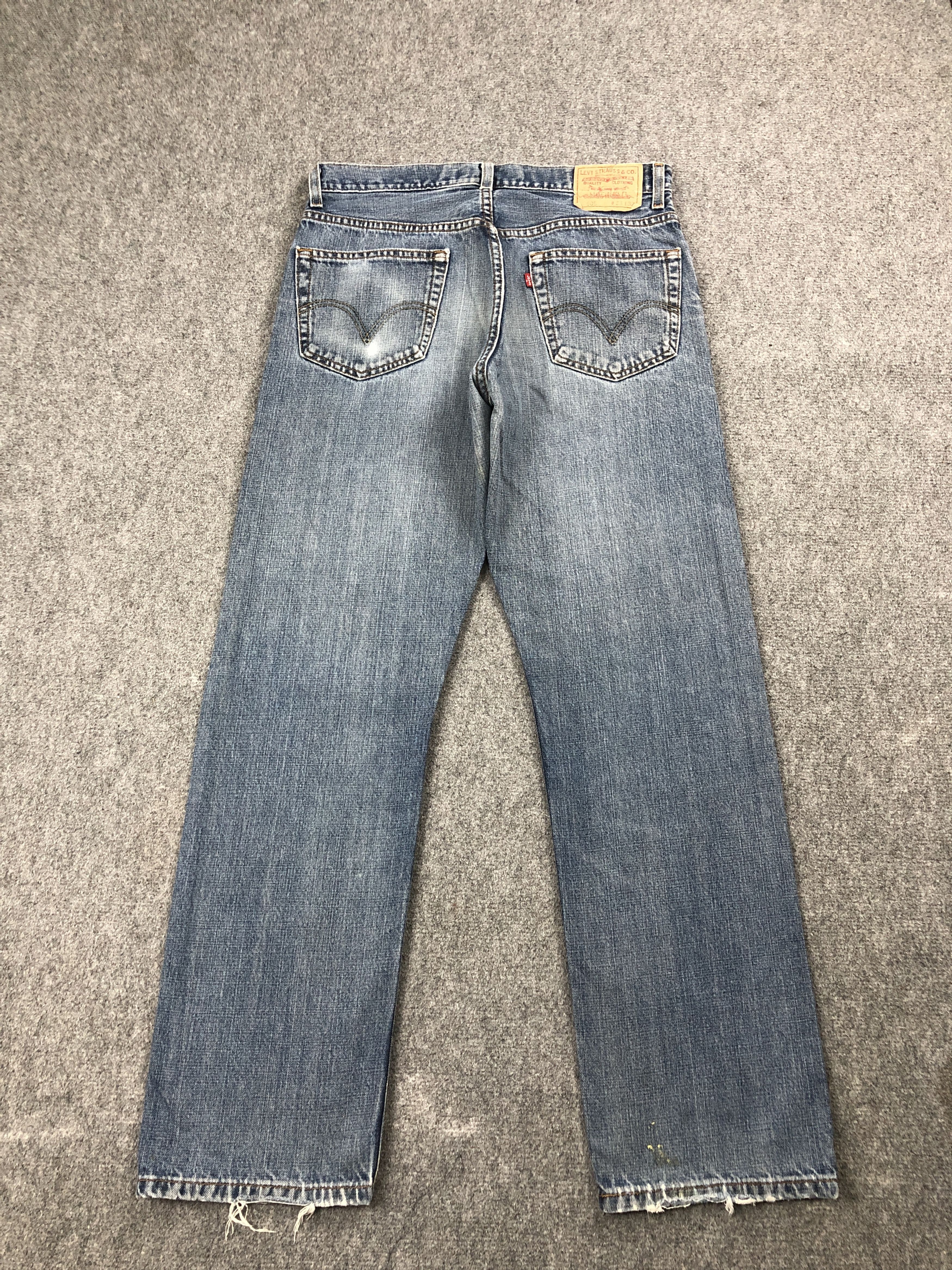 Levi's Vintage Distressed Levis 505 Blue Denim Jeans DP2529 Size US 32 / EU 48 - 3 Thumbnail