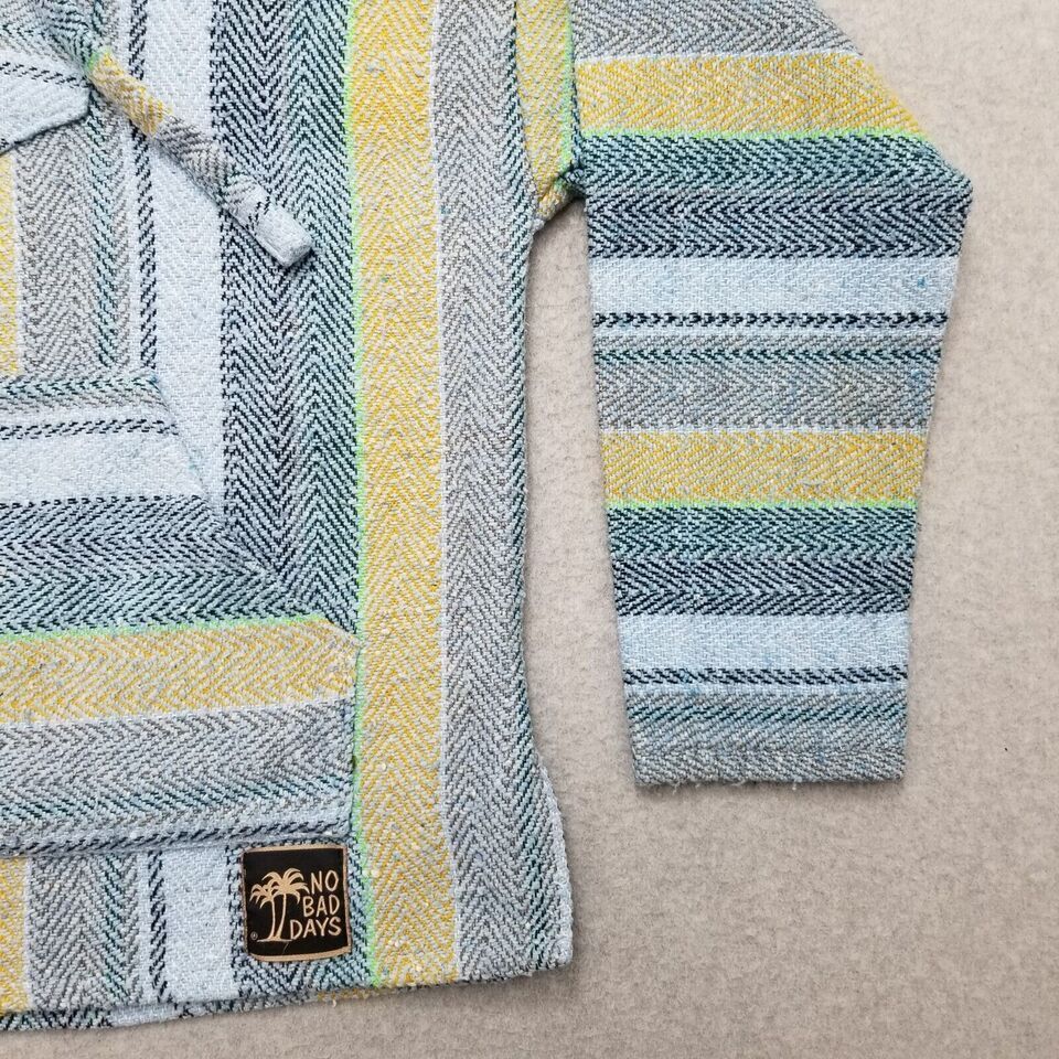 Other No Bad Days Hoodie Mens Small Stiped Pockets Pullover Size US S / EU 44-46 / 1 - 3 Thumbnail