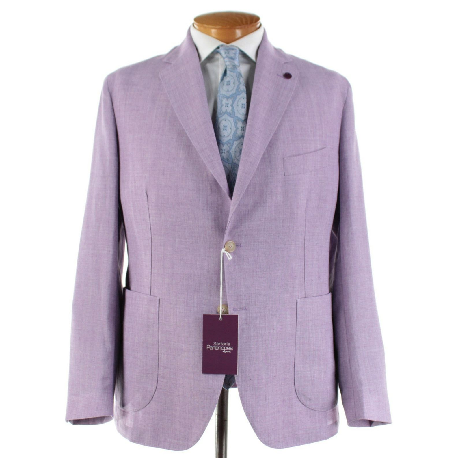 Sartoria Partenopea Sartoria Partenopea Sport Coat Size 44 Regular US in Purple Size 44R - 1 Thumbnail