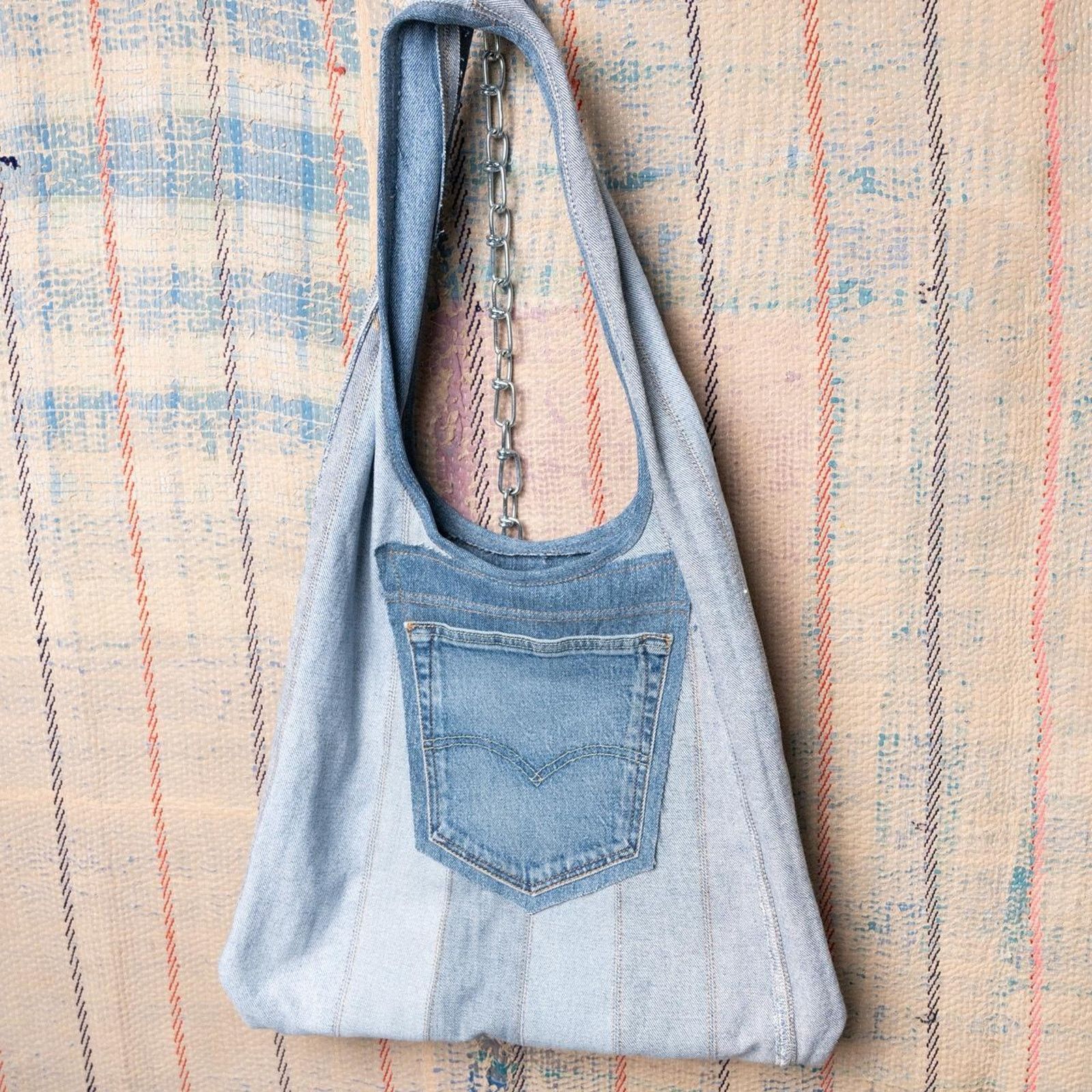 Levi's Custom upcycled hobo bag / shoulder bag Size ONE SIZE - 6 Thumbnail