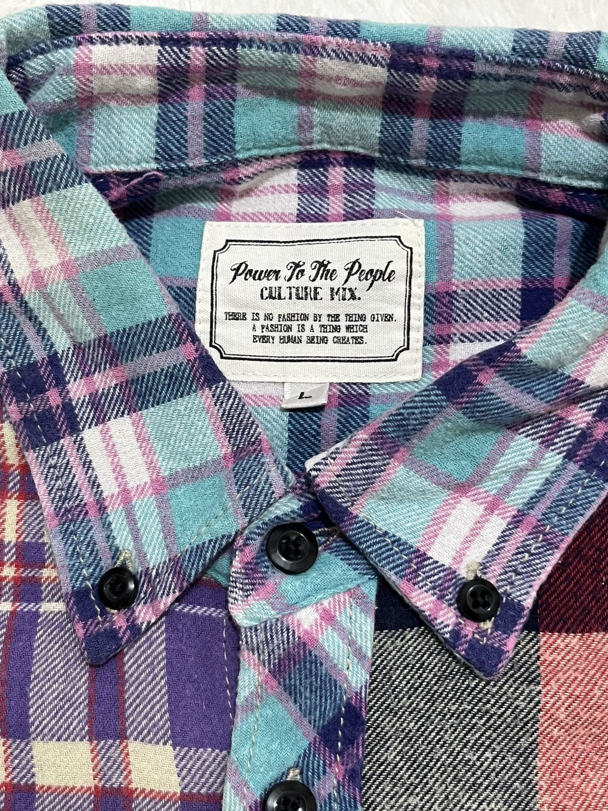 Other Power To The People Patchwork Plaid Shirt L (Fits M) Size US M / EU 48-50 / 2 - 4 Thumbnail