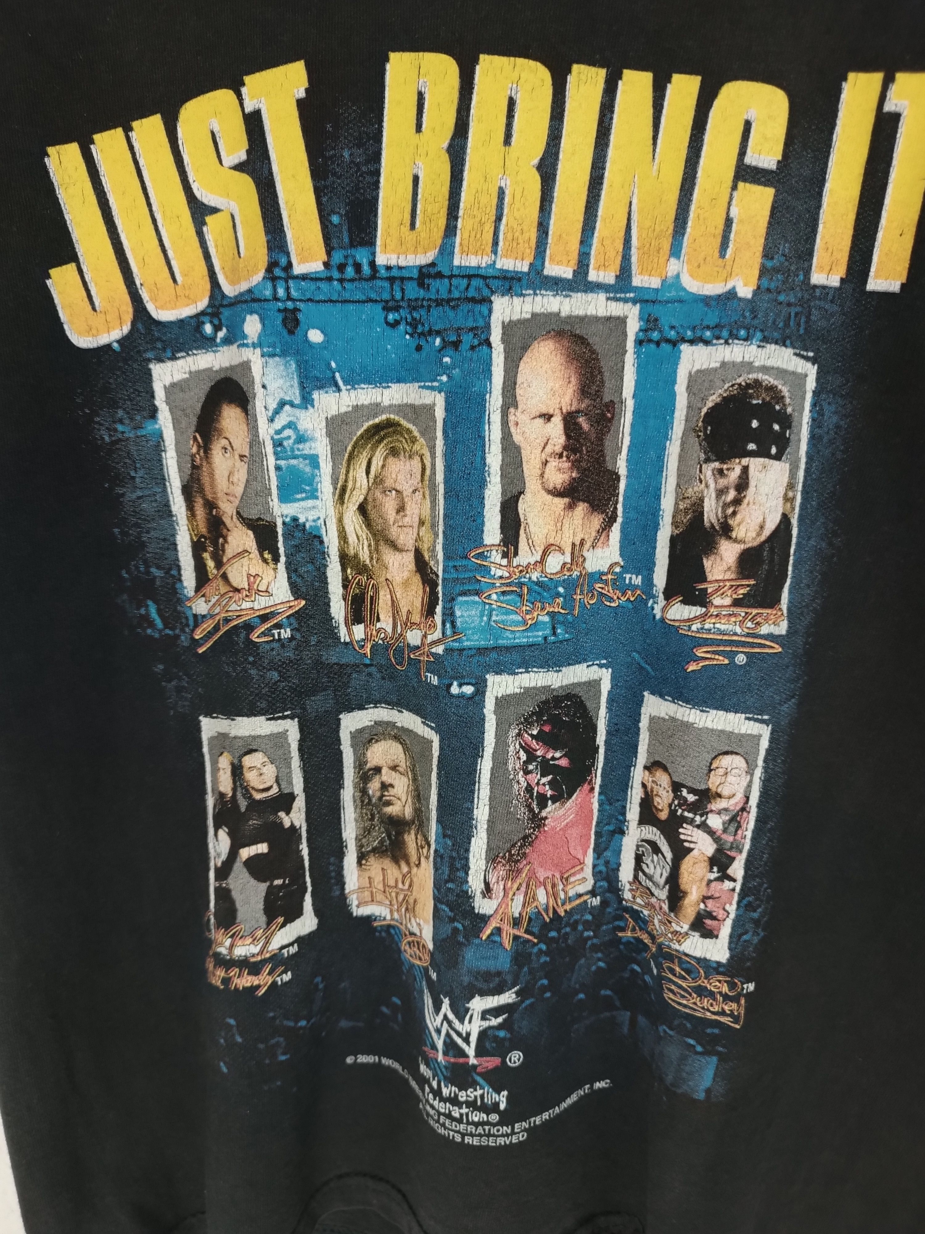 Vintage VINTAGE 2001 WWF ALL STAR BRING IT ON (stone cold undertaker Size US XS / EU 42 / 0 - 8 Thumbnail