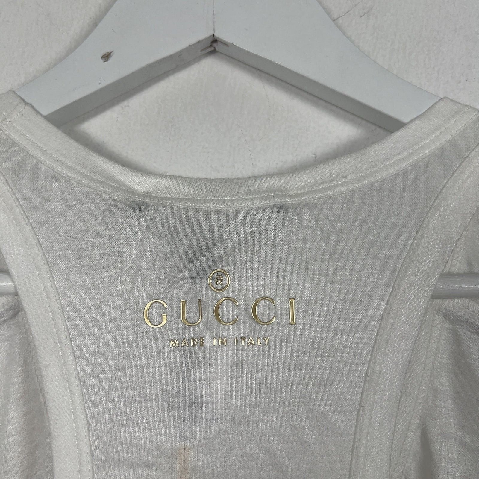 Gucci Gucci Modal Logo Tank Top Size US L / EU 52-54 / 3 - 6 Thumbnail
