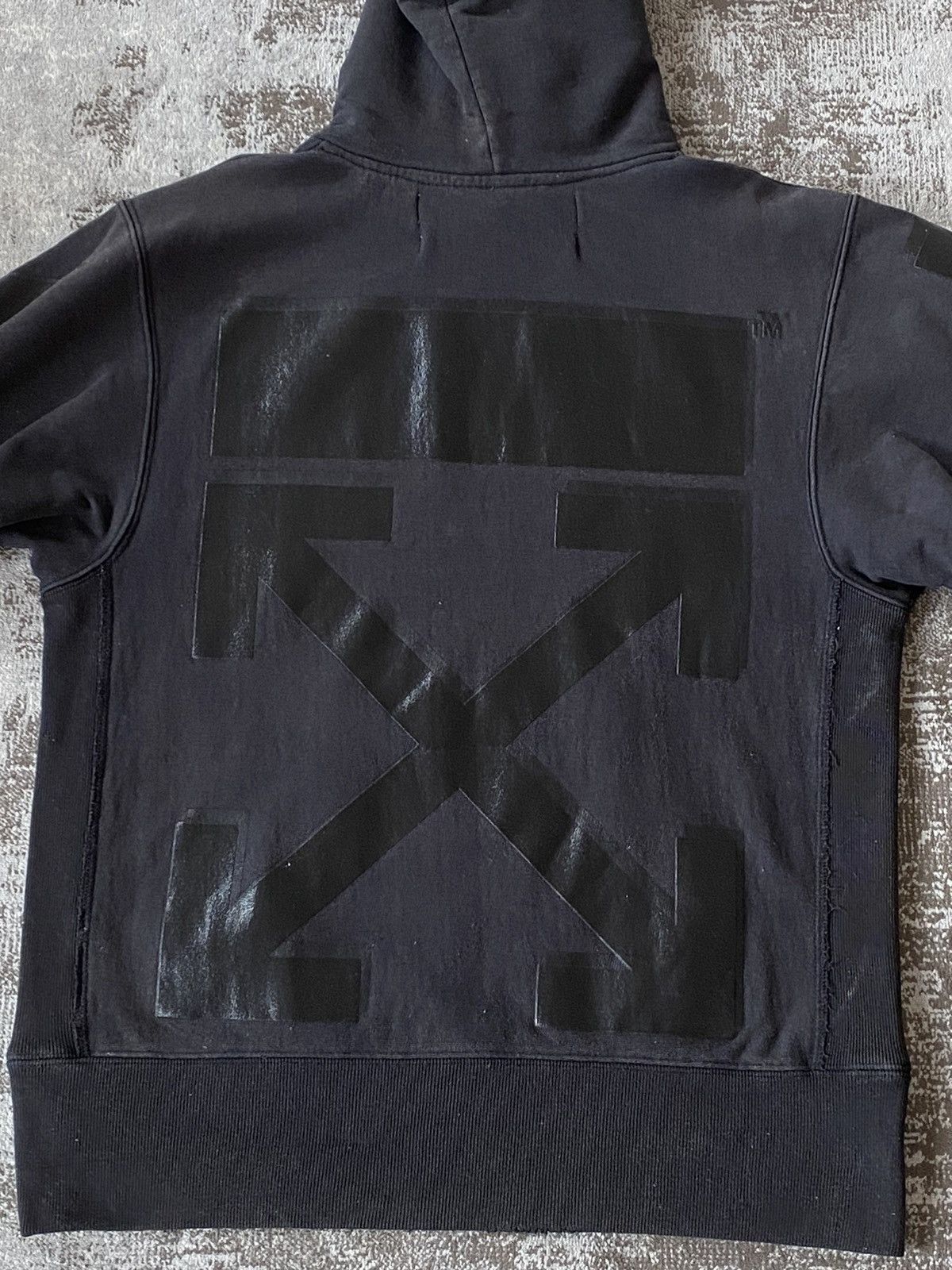 【OFF-WHITE】CHAMPION HOODIE BLACK BLACK Off white x champion black hoodie sales