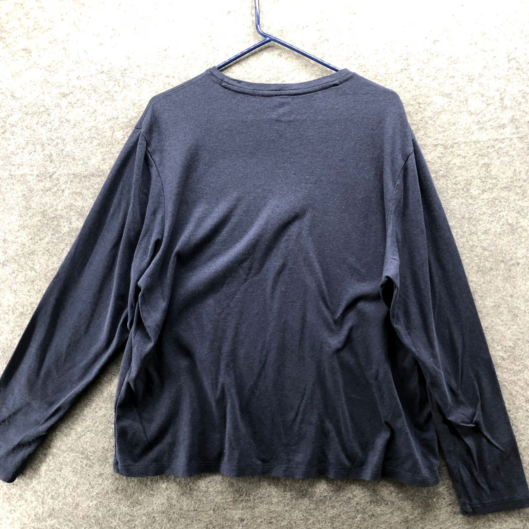 Banana Republic Banana Republic Luxe Touch Performance Long Sleeve T-Shirt Mens XL Navy Blue Size US XL / EU 56 / 4 - 2 Thumbnail