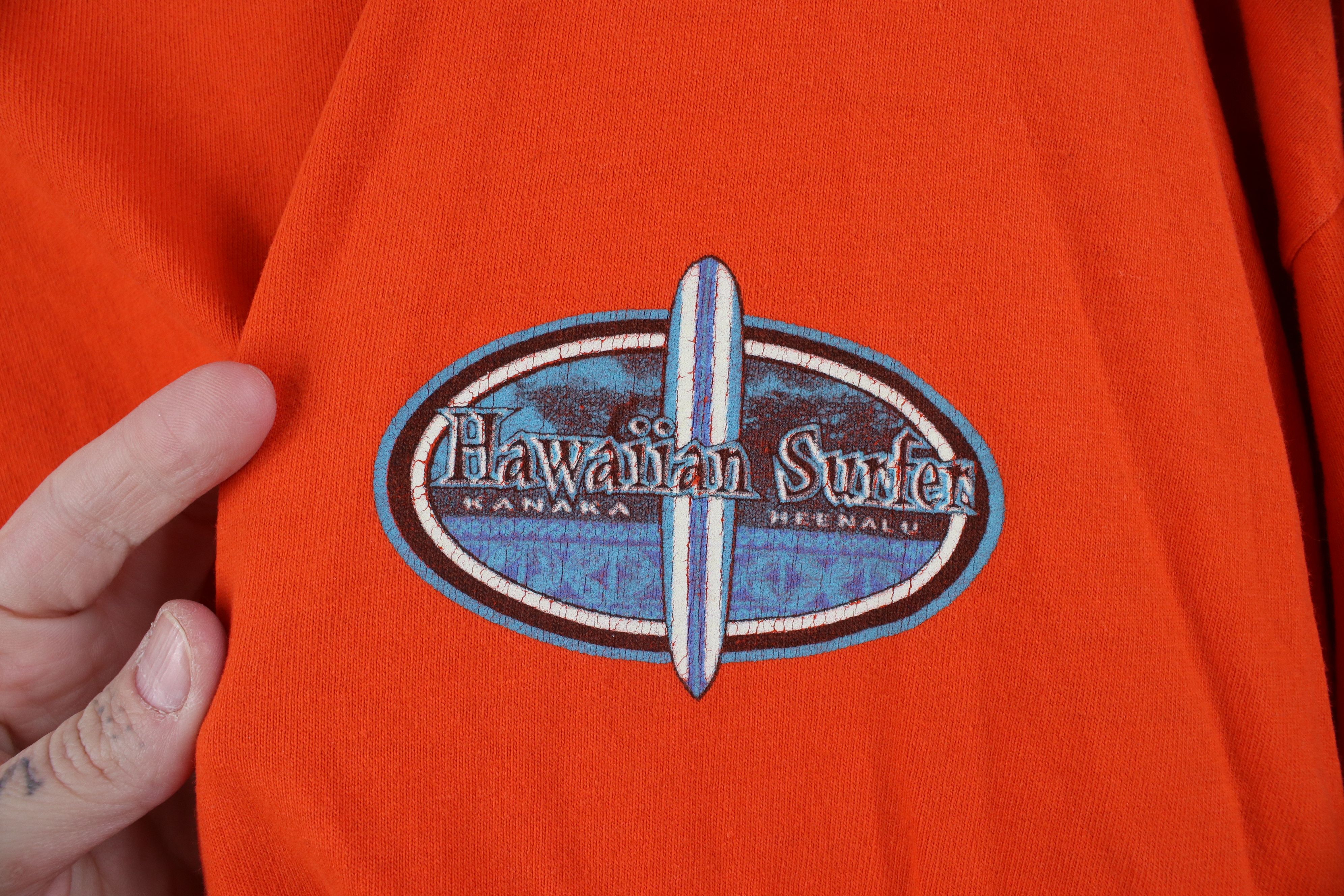 Vintage Vintage Y2K Streetwear Surfing Long Sleeve T-Shirt Orange Size US XXL / EU 58 / 5 - 4 Thumbnail