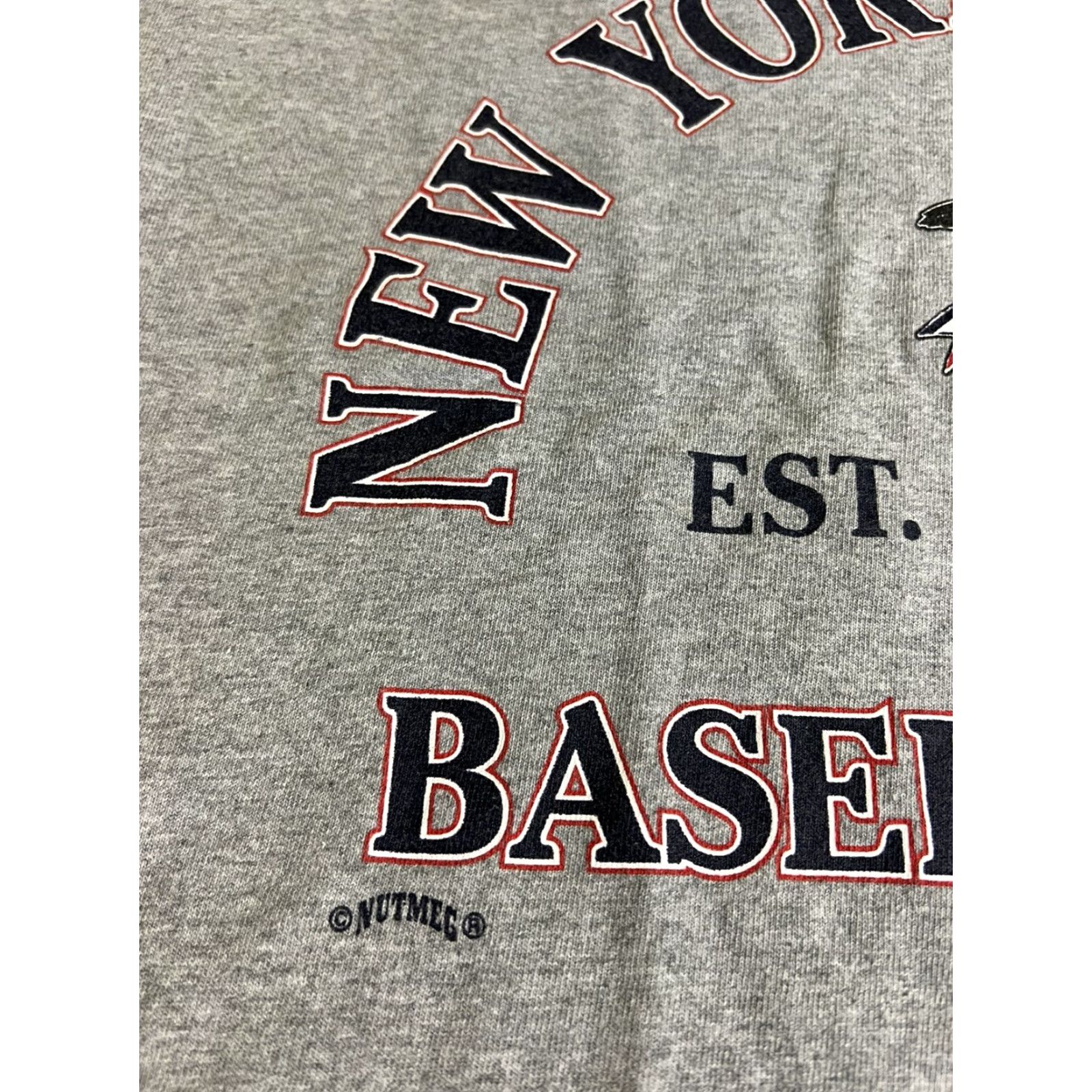 Nutmeg VINTAGE Nutmeg New York Yankees Baseball T Shirt MLB NY Gray M Men's Short Sleeve Crew Neck Logo Patch 90s Sports MLB Size US M / EU 48-50 / 2 - 7 Thumbnail