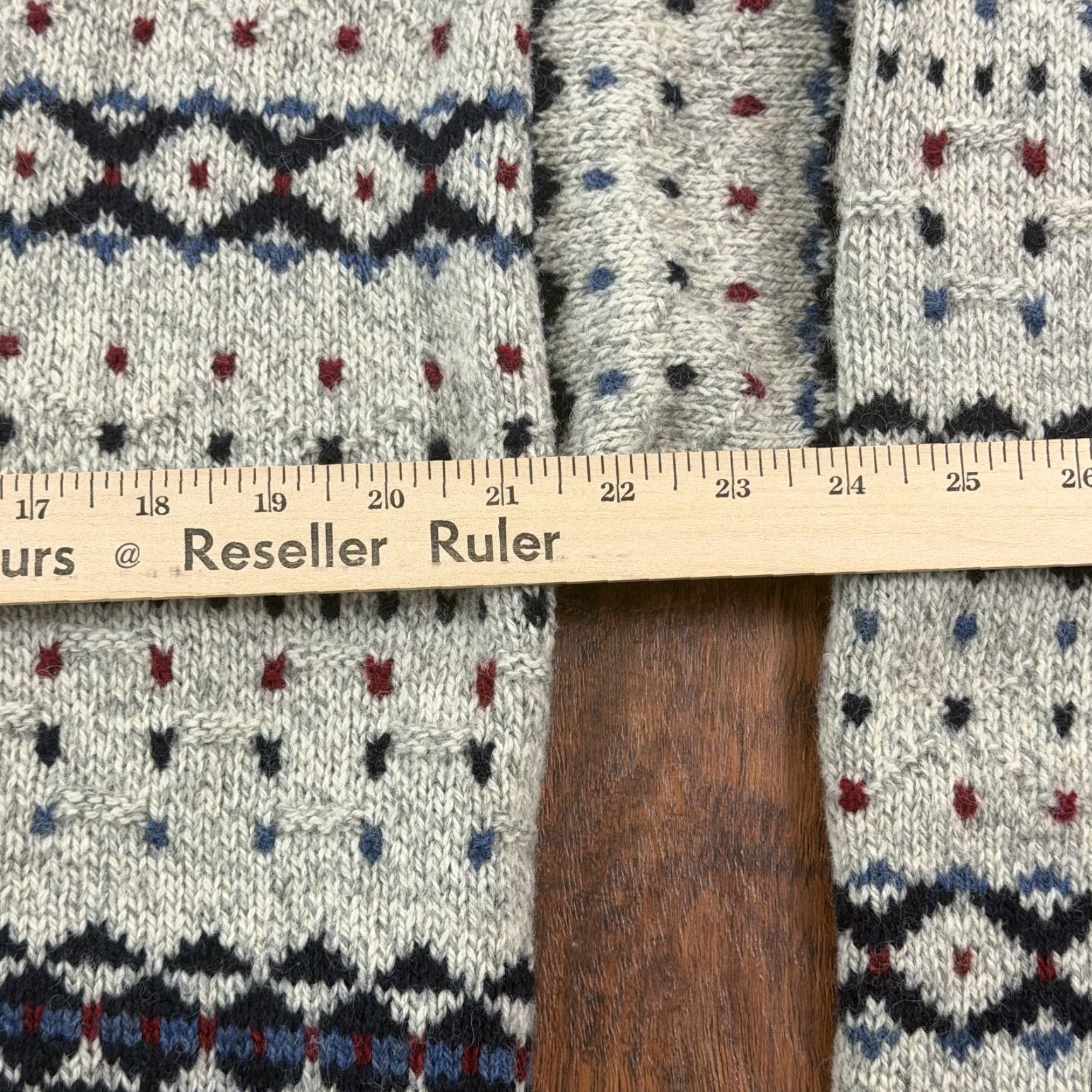Vintage VINTAGE INC International Concepts Sweater Mens M Gray Wool Fair Isle Pullover Knit Crew Neck Winter Fall Size US M / EU 48-50 / 2 - 6 Thumbnail