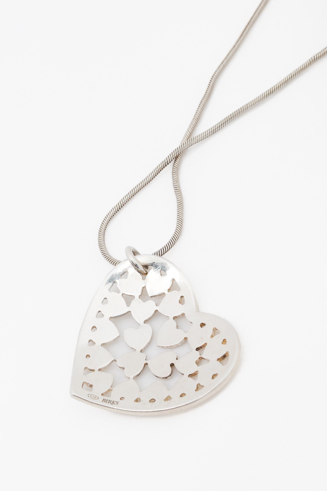 Other Birks Sterling Silver Cutout-Heart Pendant Necklace Size ONE SIZE - 3 Thumbnail