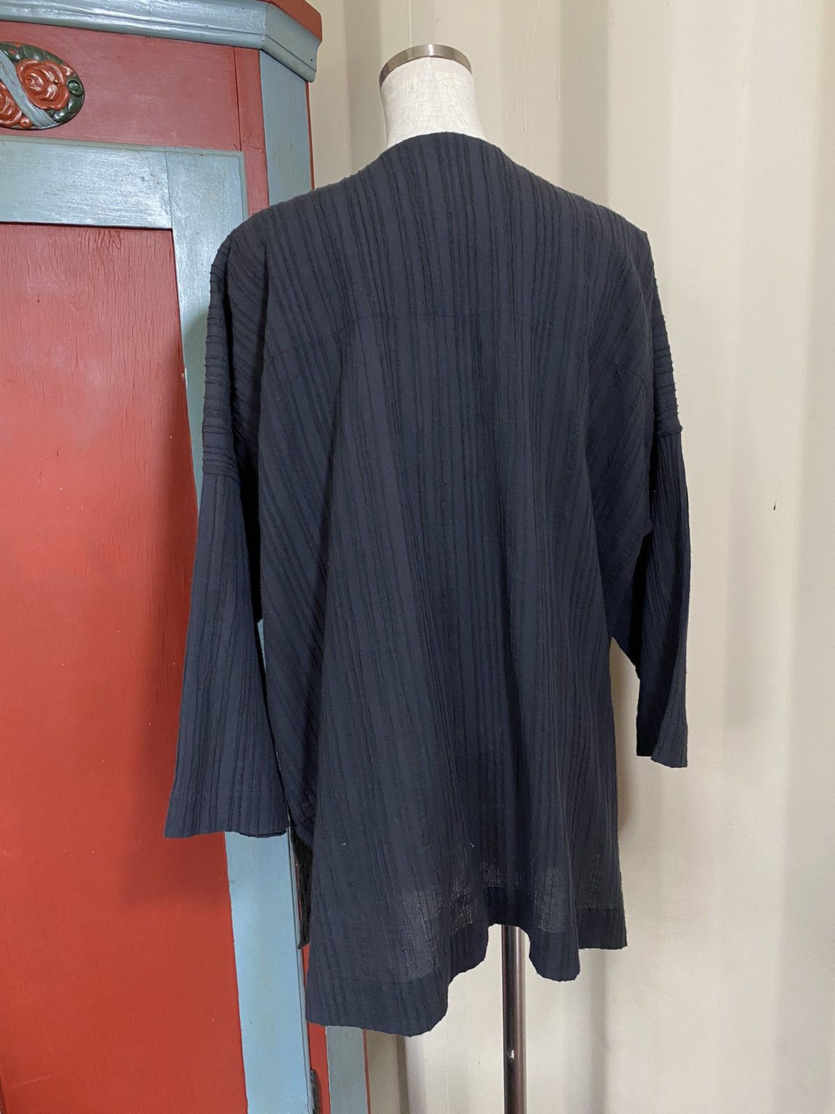 Issey Miyake Plantation Issey Miyake Black Haori Kimono Jacket Size US M / EU 48-50 / 2 - 7 Thumbnail
