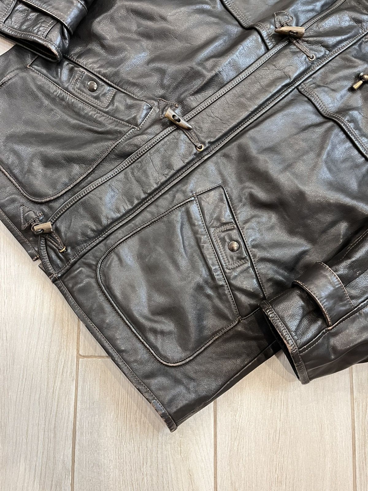 Vintage Vintage Avantgarde Leather Jacket 80s rare retro Size US L / EU 52-54 / 3 - 8 Thumbnail