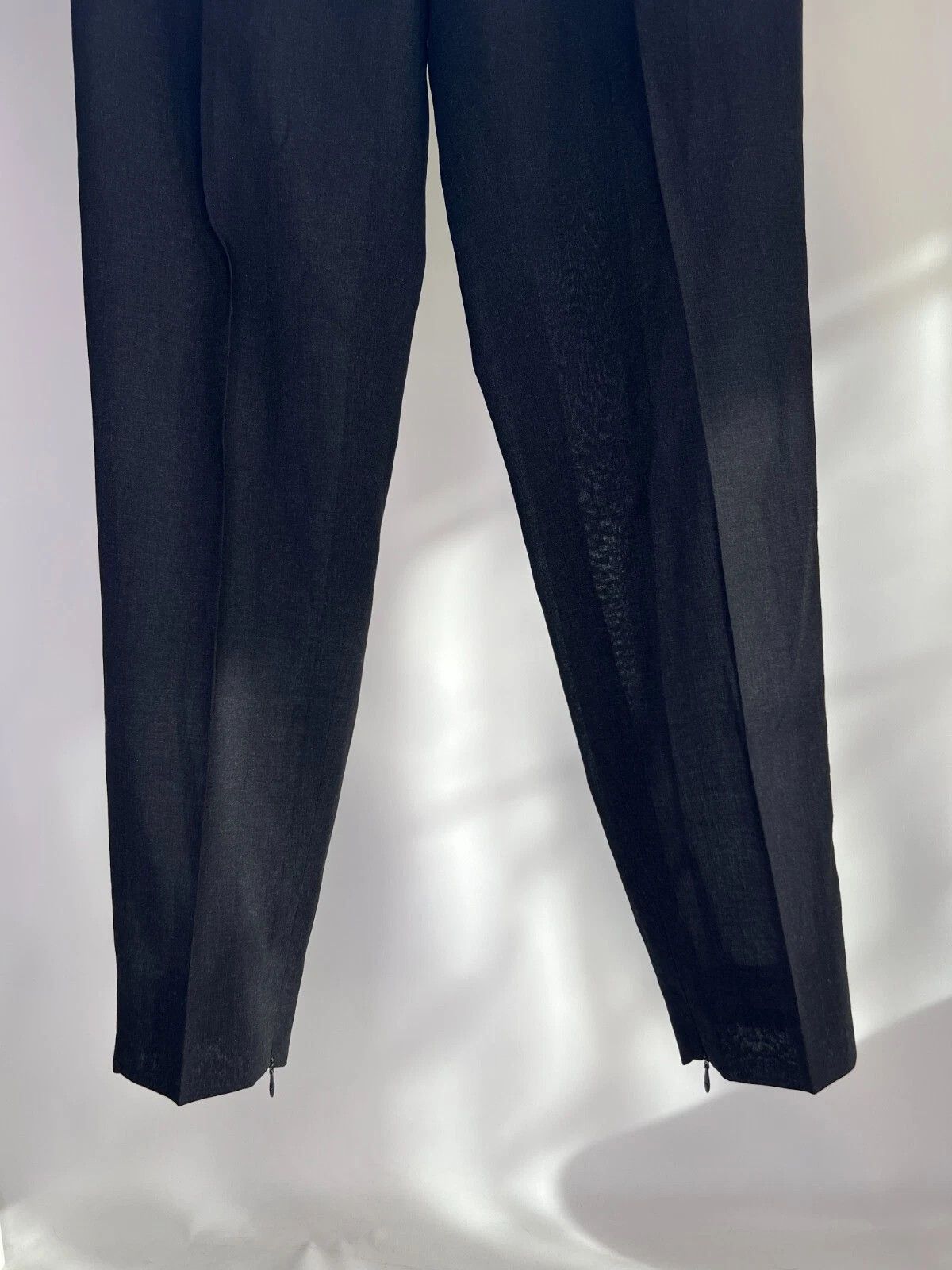 Jil Sander Vintage Jil Sander Women's Black Wool Trouser Pants Size 27" / US 4 / IT 40 - 2 Thumbnail