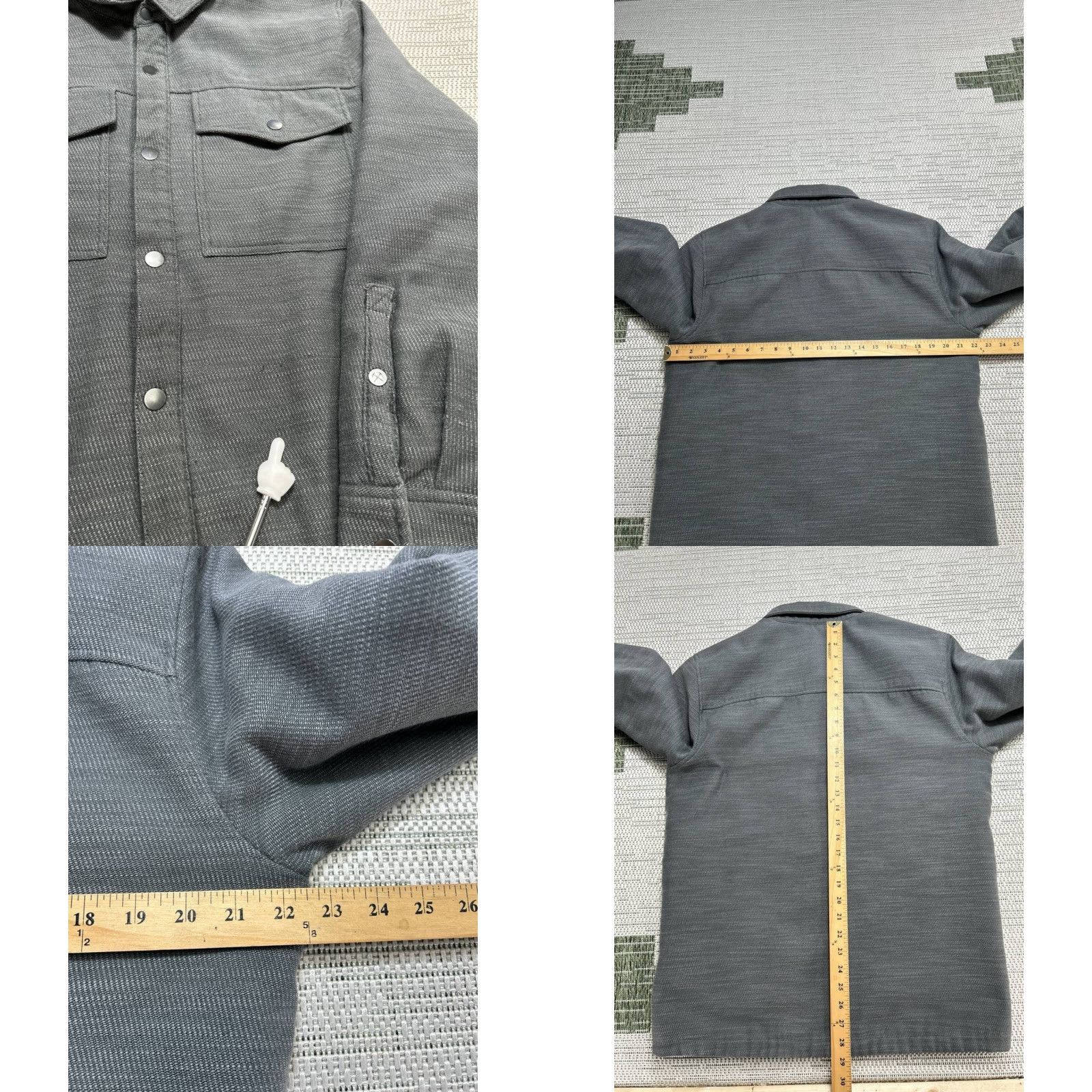Vintage REI Shirt Jacket Mens Medium Gray Snap Button Windbreaker Outdoor Fall Winter Spring Jacket Modern Fit Size US M / EU 48-50 / 2 - 8 Thumbnail