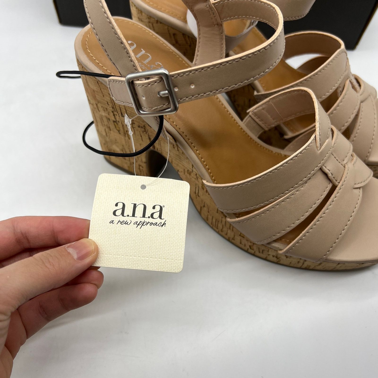 Other a.n.a Womens Billie Heeled Sandals Nude Color Size 9M Size US 9 / IT 39 - 4 Thumbnail