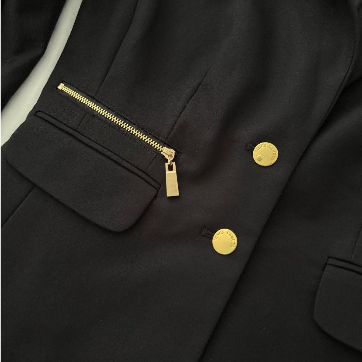 Vince Camuto Vince Camuto Black Gold Button Blazer, Size 2 Size XS / US 0-2 / IT 36-38 - 4 Thumbnail
