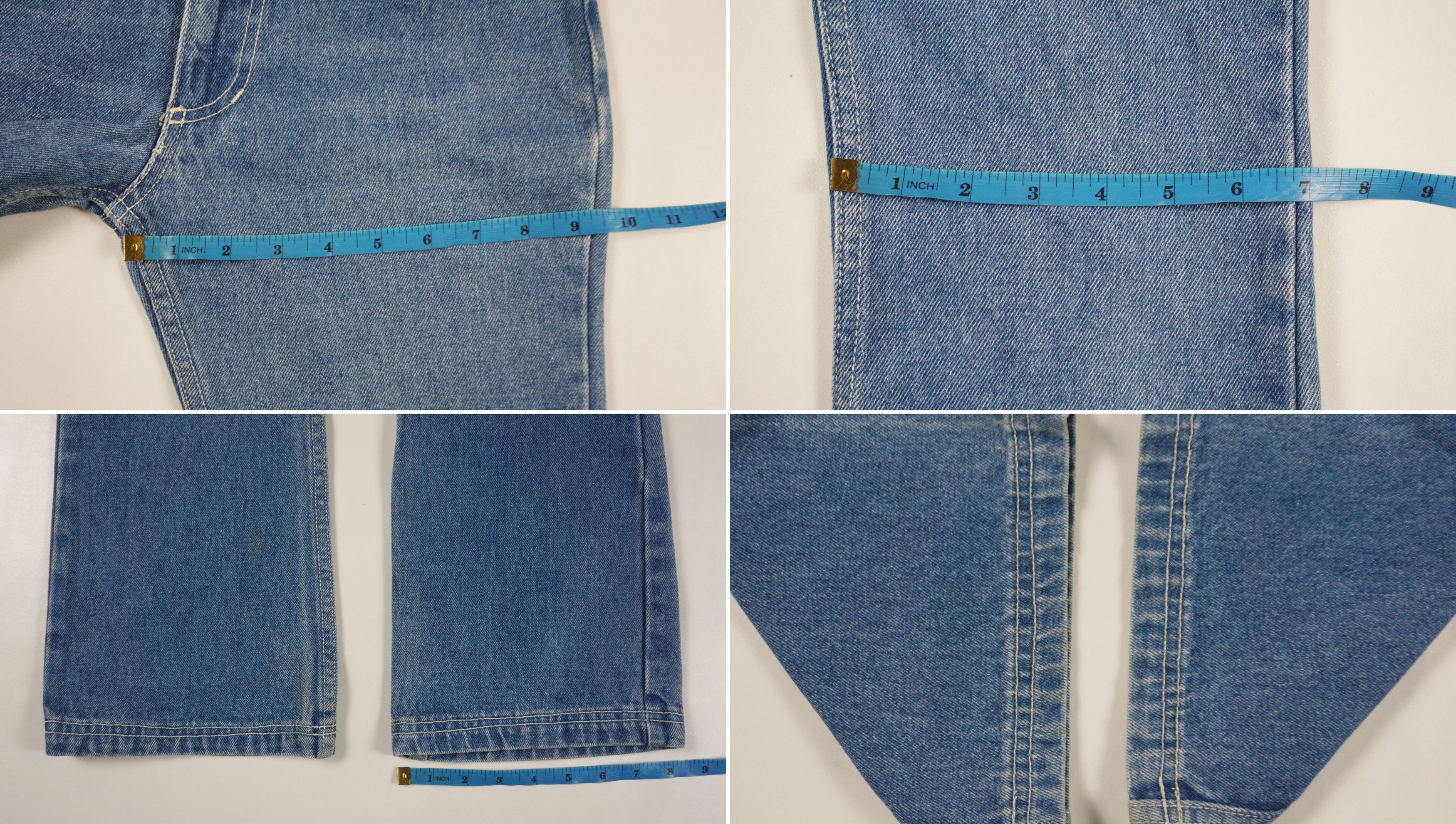 Boy London Vintage Made in USA Petite Medium Rise Flare Blue Jeans Size 27" / US 4 / IT 40 - 7 Thumbnail