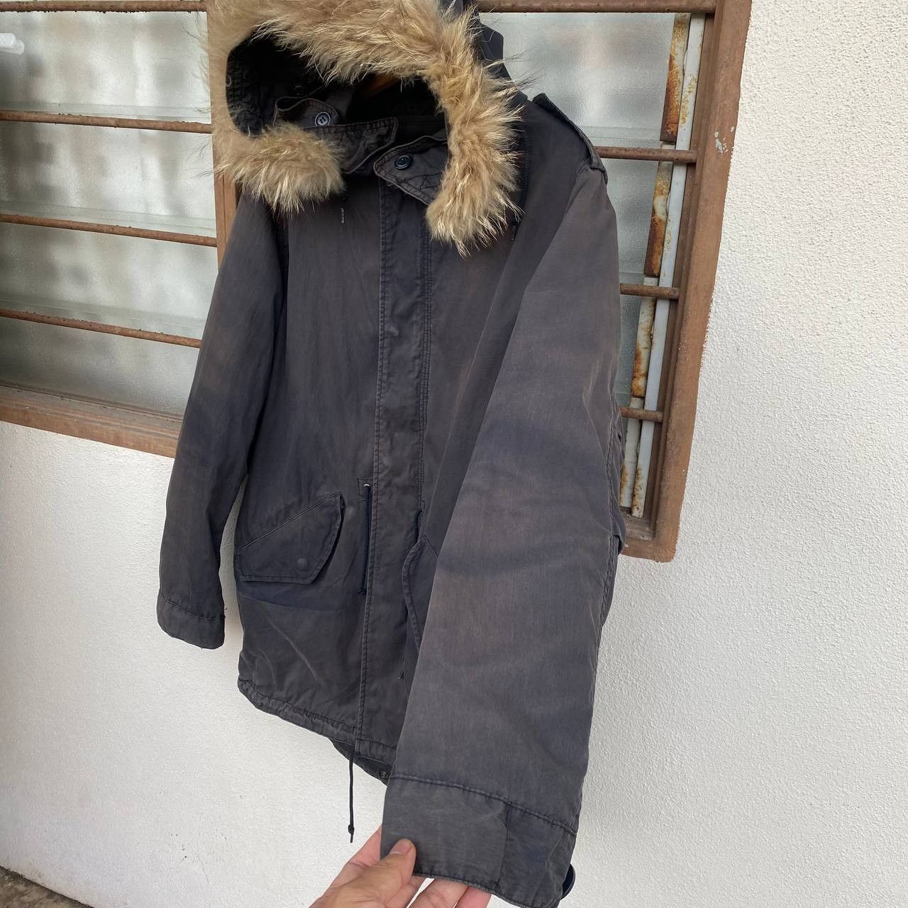 Alpha Industries Vintage Alpha Industries M-51 Fishtail Fur Parka Faded Black Size US XL / EU 56 / 4 - 5 Thumbnail