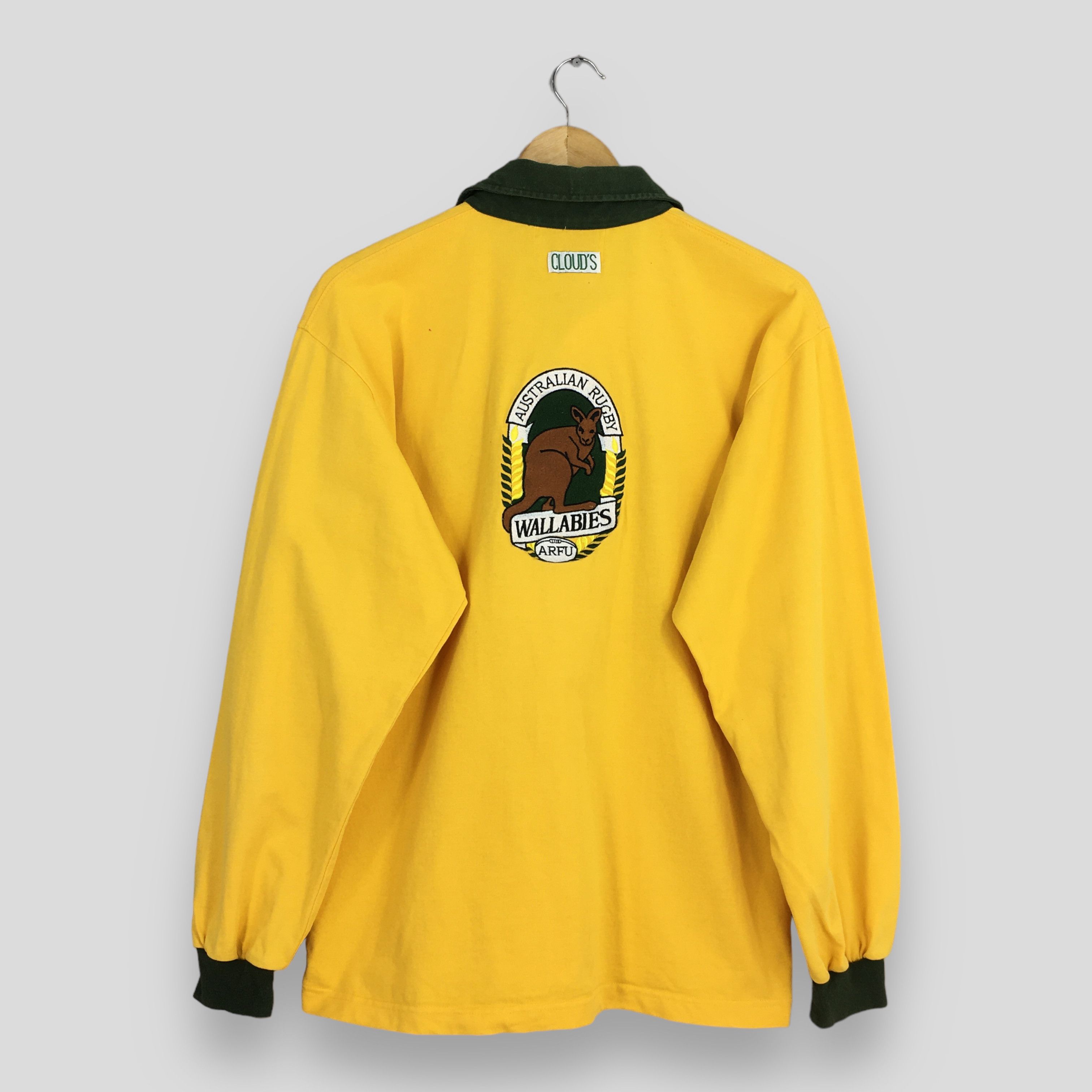 Canterbury of New Zealand × Man Made In Australia Vintage Australian World Rugby Yellow Polo Shirt Large Size US L / EU 52-54 / 3 - 6 Thumbnail
