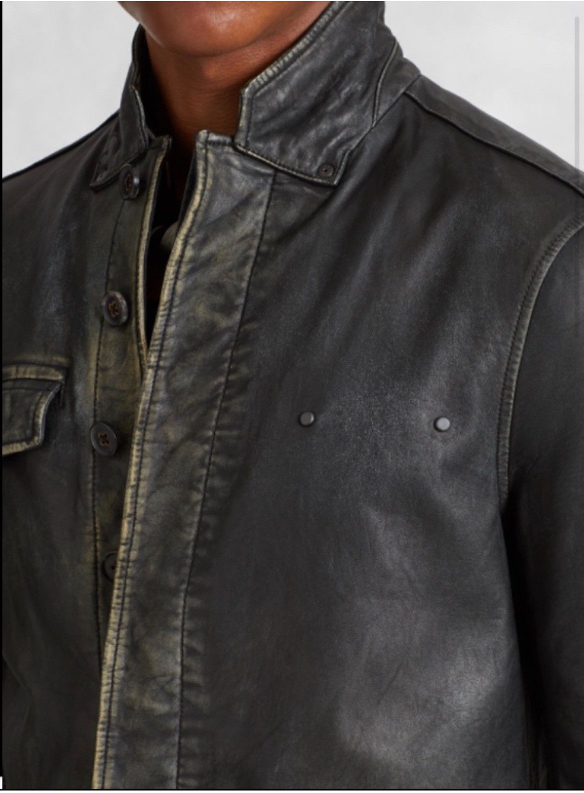 John Varvatos Distressed Moto Jacket size EU 48 USA 38. Size US M / EU 48-50 / 2 - 2 Thumbnail