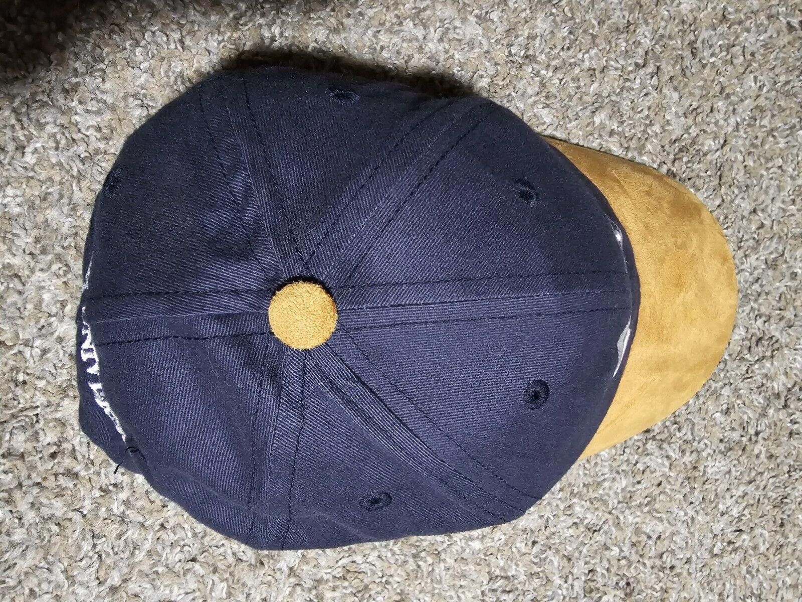 Designer MTI Monash University blue strapback Suede bill hat Size ONE SIZE - 5 Thumbnail
