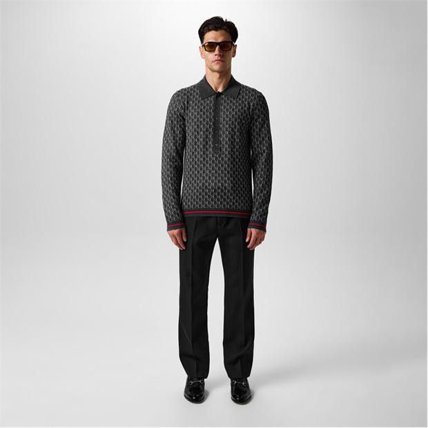 Gucci GUCCI Long Sleeve Knit Polo Shirt Size US M / EU 48-50 / 2 - 5 Thumbnail
