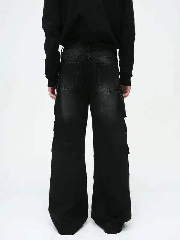 Vintage Kato Vintage multi-pocket distressed cargo wide-leg jeans Size US 32 / EU 48 - 5 Thumbnail