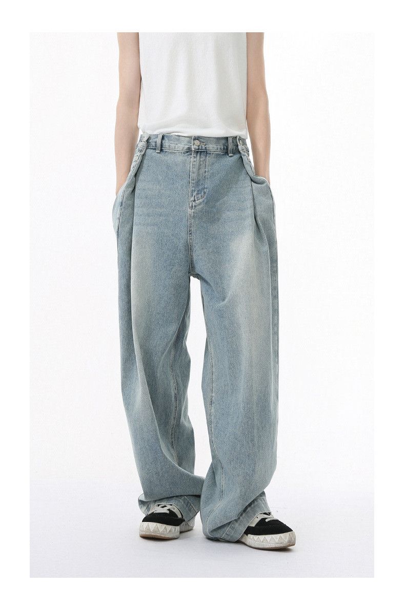 Vintage Men's Japanese-Style Retro Straight-Leg Wide-Leg Jeans Size US 32 / EU 48 - 2 Thumbnail