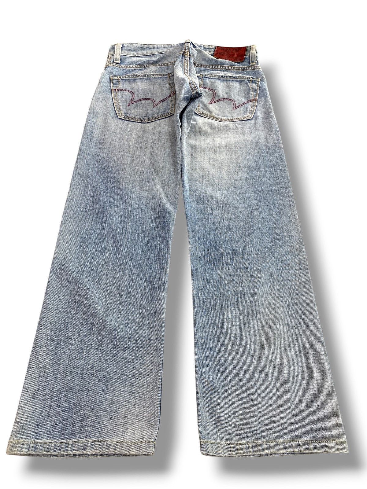 Edwin Edwin Whiskered Faded Wash Style Wide Fit Jeans Size US 32 / EU 48 - 3 Thumbnail
