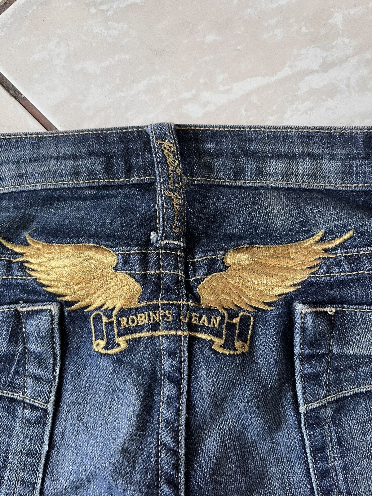 Robins Jeans Vintage Robins Jean Pants Big Logo Jeans Rare Luxury Flared Size 29" - 4 Thumbnail