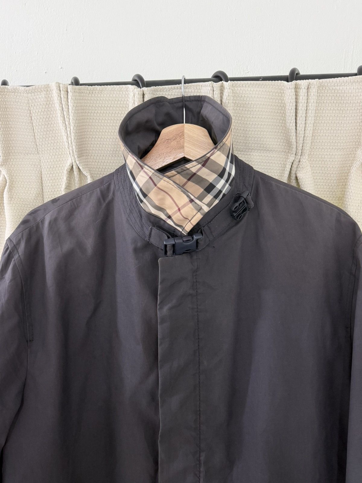 Burberry Vintage 90s🔥 Burberry London Nova Check Collar Trench Coat Size US M / EU 48-50 / 2 - 1 Thumbnail