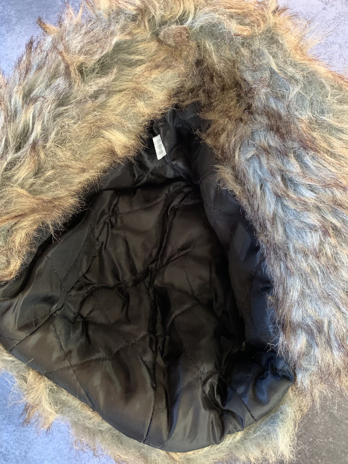 Japanese Brand Vintage Crazy Y2k Mohair Fuzzy Hat Ushanka Punk Huge Size ONE SIZE - 7 Thumbnail