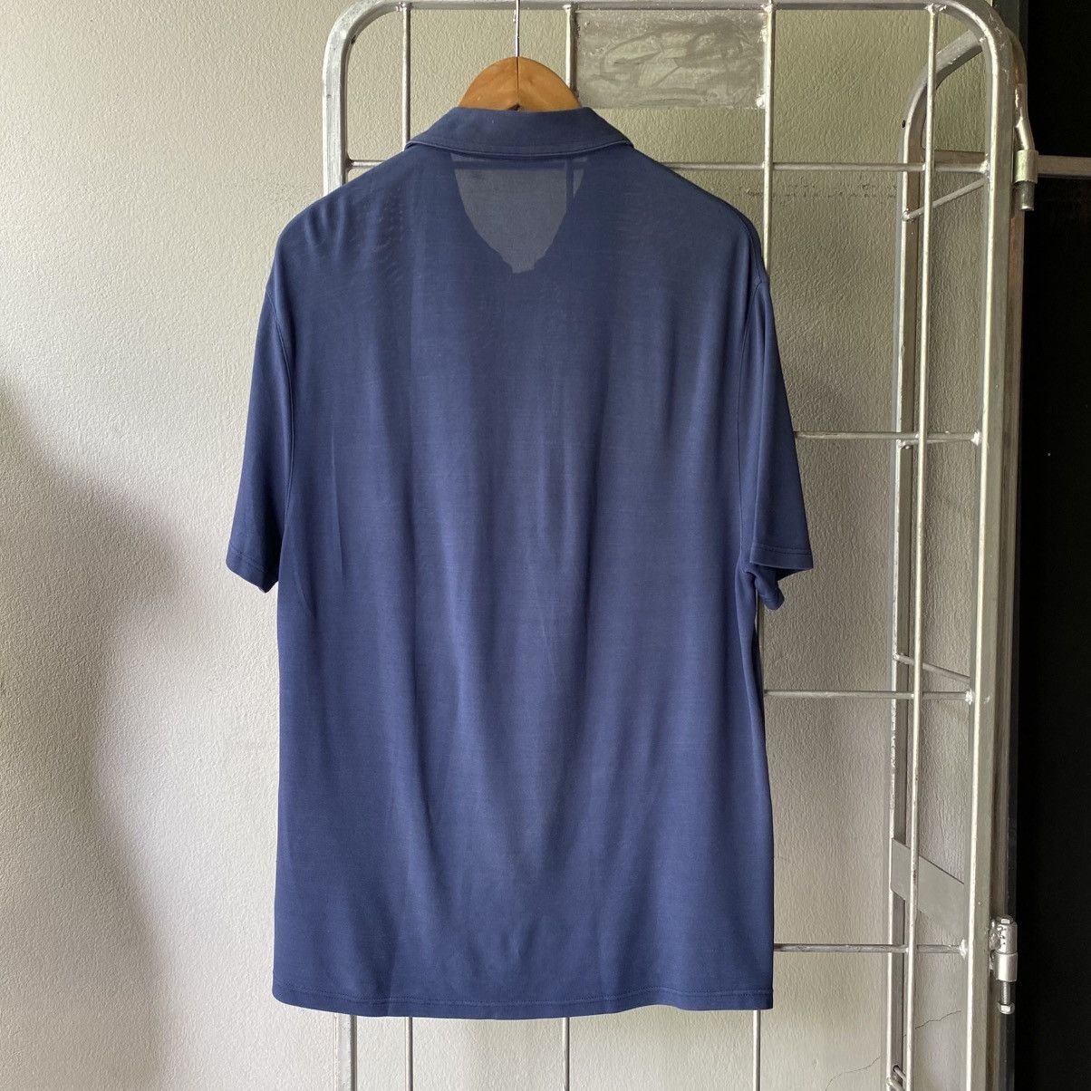 Prada PRADA Navy Short Sleeve Zip Shirt Size US M / EU 48-50 / 2 - 2 Thumbnail