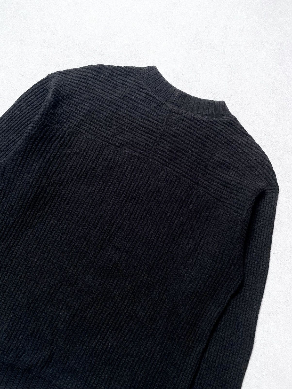 Japanese Brand Jackman waffle midneck black sweatshirt Size US M / EU 48-50 / 2 - 10 Thumbnail