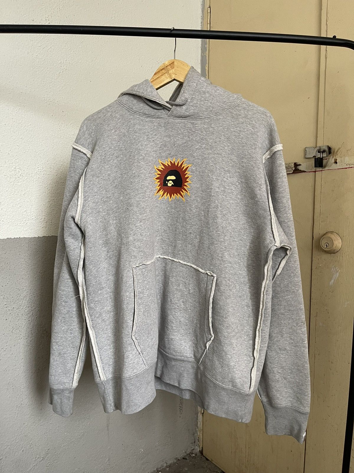 Bape Bape Sun Flame Contrast Stitch Hoodie A Bathing Ape Size US XL / EU 56 / 4 - 1 Thumbnail