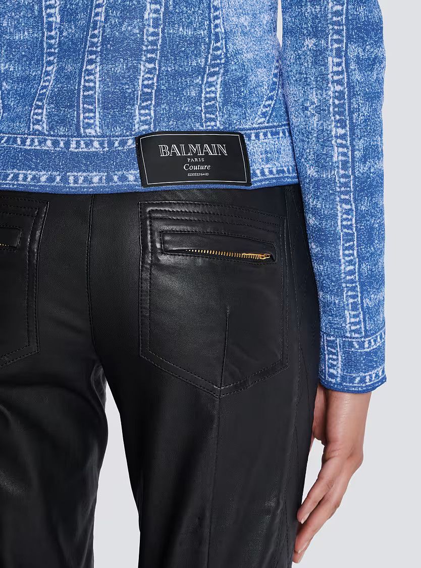 Balmain o1s1wg111225 Jacquard knit Cardigan in Blue Size M / US 6-8 / IT 42-44 - 7 Thumbnail