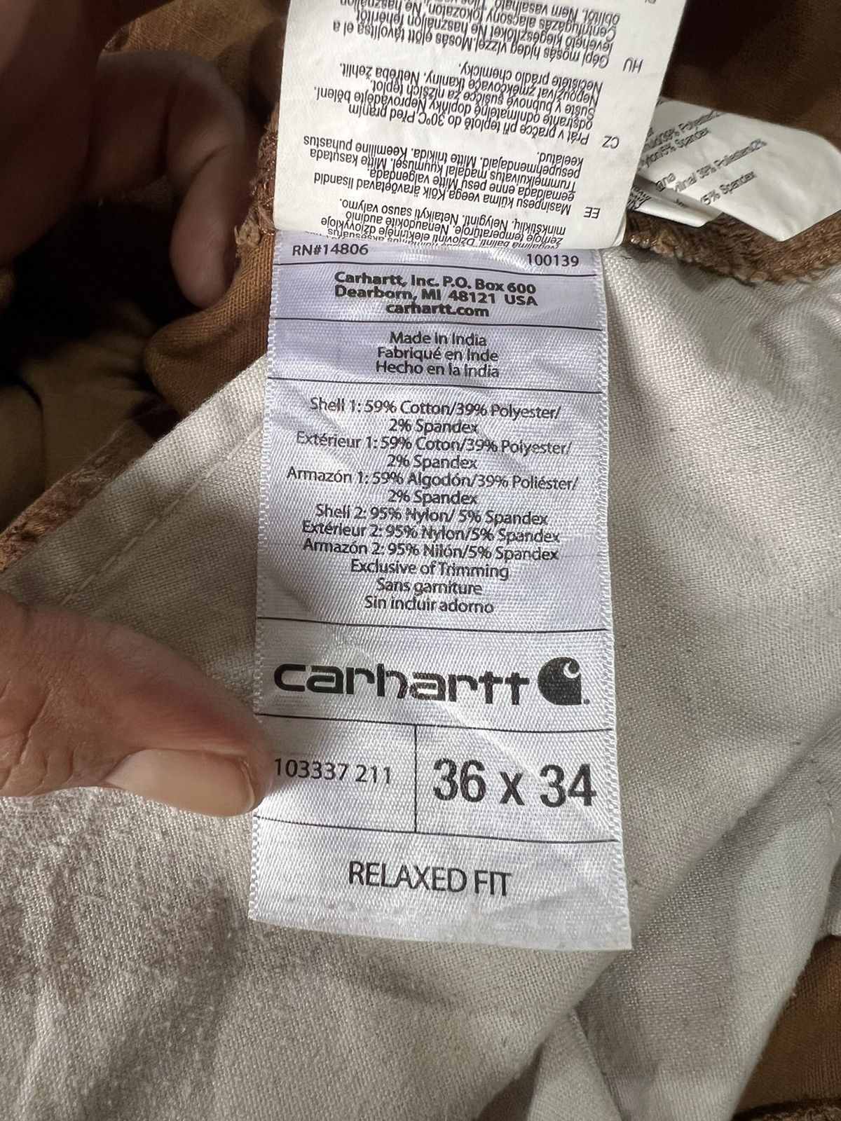 Carhartt 🔥Crazy Rare Carhartt Ripstop Multipockets Double Knee Size US 35 - 21 Thumbnail