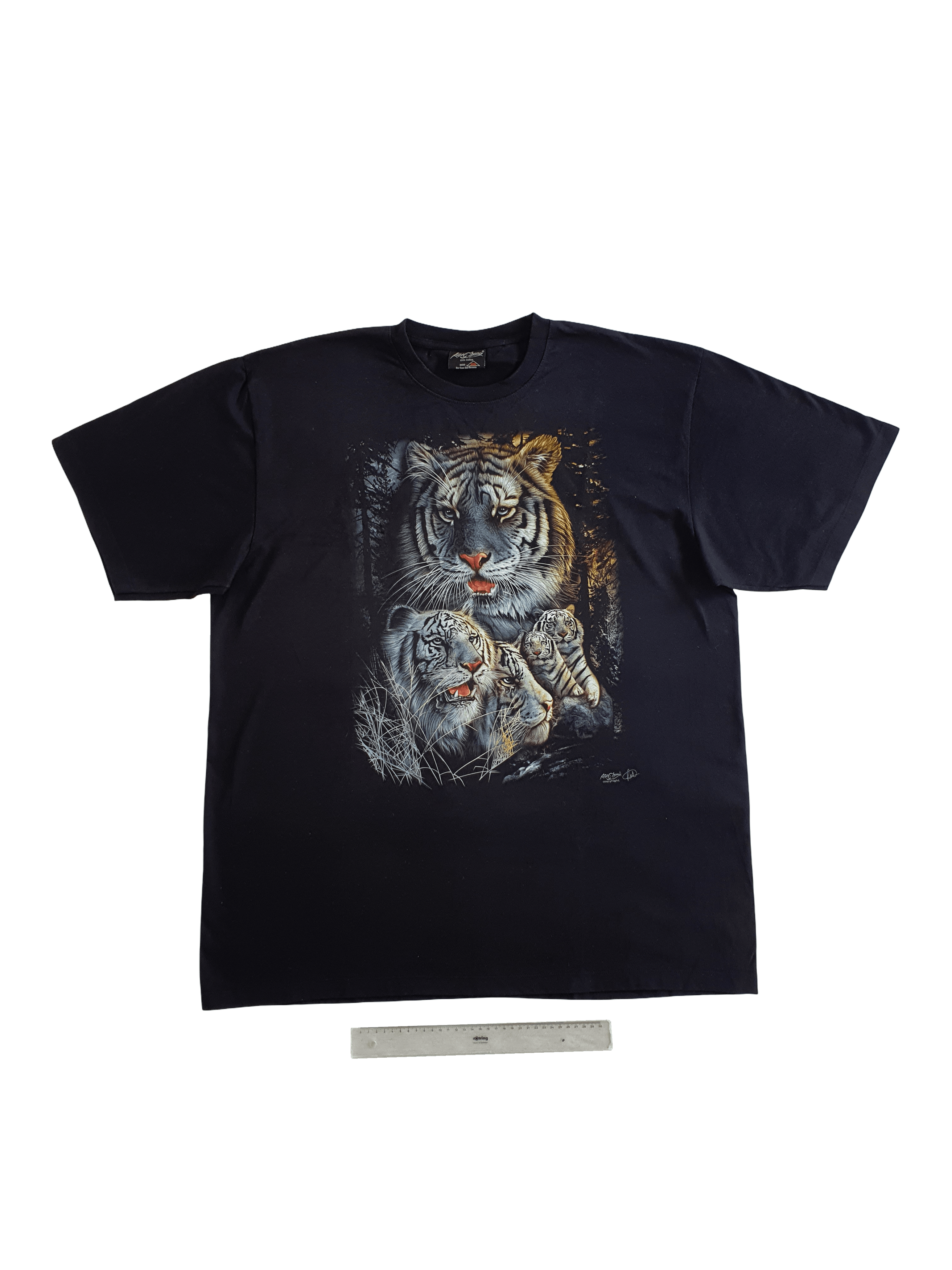 Vintage ROCK CHANG - Graphic T-Shirt (White Tigers) - XXXL 3XL Size US XXL / EU 58 / 5 - 1 Thumbnail