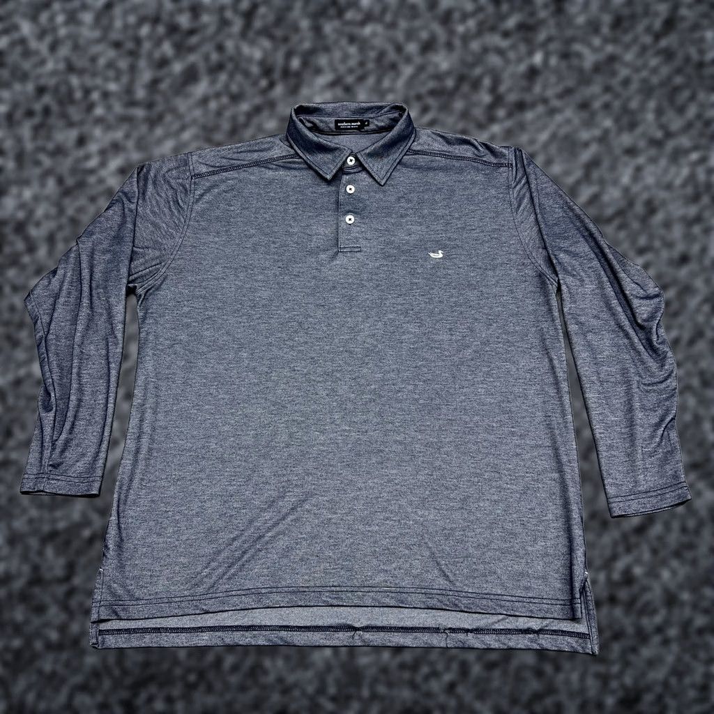 Vintage Southern Marsh Polo Shirt Mens XL Blue Long Sleeve Performance Casual Knit Prep Size US XL / EU 56 / 4 - 1 Thumbnail