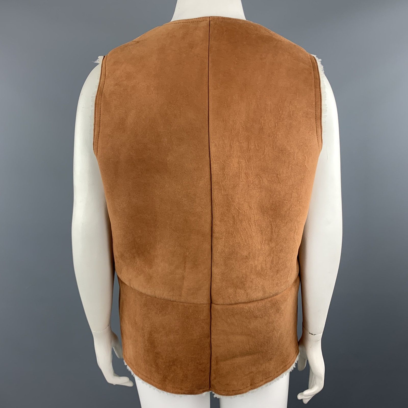 Other BEAMS Size XL Tan Suede Sheep Leather Shearling Vest Size XL / US 12-14 / IT 48-50 - 7 Thumbnail