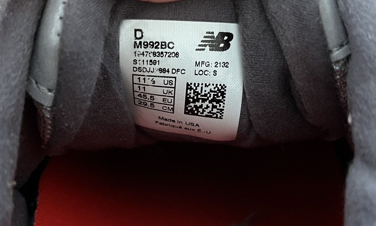 New Balance M992BC 992 New Balance Grey Multi US 11.5 Size US 11.5 / EU 44-45 - 9 Thumbnail