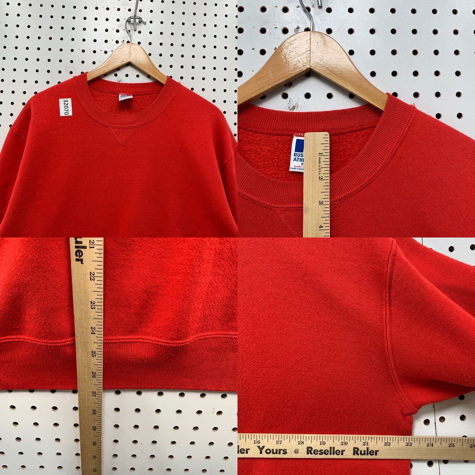 Russell Athletic VINTAGE Russell Athletic Crewneck Sweatshirt Mens XL Red 90s USA Orange Size US XL / EU 56 / 4 - 8 Thumbnail