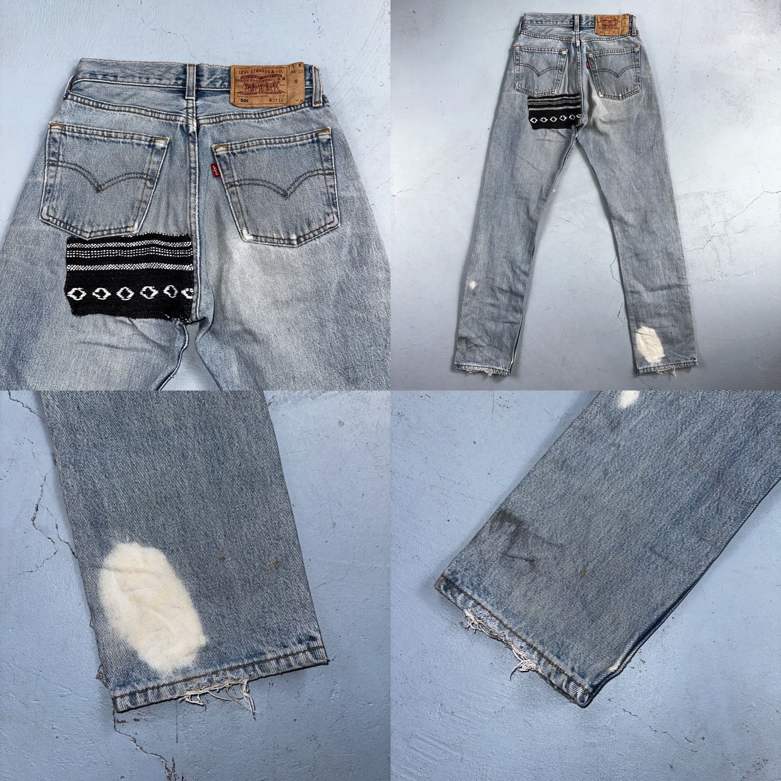 Levi's VINTAGE Levi's 501 Jeans 27x32 90s Light Blue Denim Straight Men's Regular 90s Theme 90s Levi'S 501 Series Jeans Men Size US 27 - 10 Thumbnail